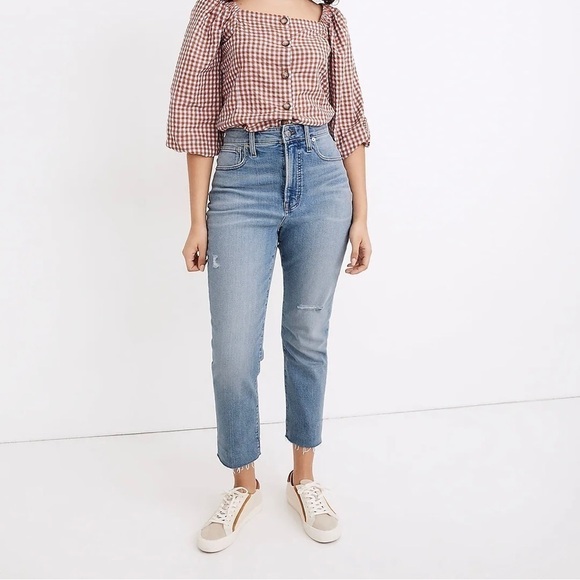 Madewell Petite The Curvy High Rise Perfect Vintage Jean Worn In Edition Size 24 - Picture 1 of 12